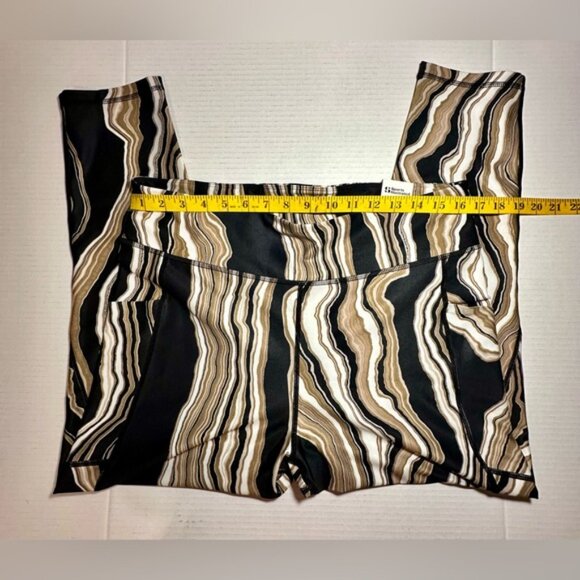 Sports Illustrated Black Brown Beige Women’s Leggings Workout Walking Run New XL - Picture 5 of 13